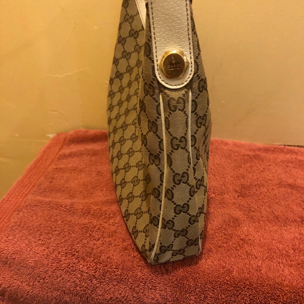Gucci hobo beige & ivory authentic bag - Picture 2 of 8